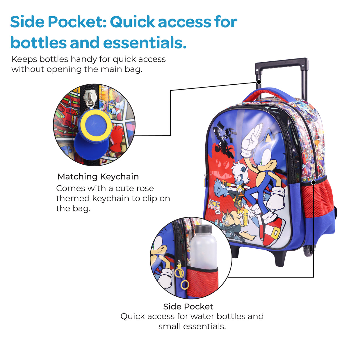MOON Sonic the Hedgehog 3-in-1 Kids Trolley Set