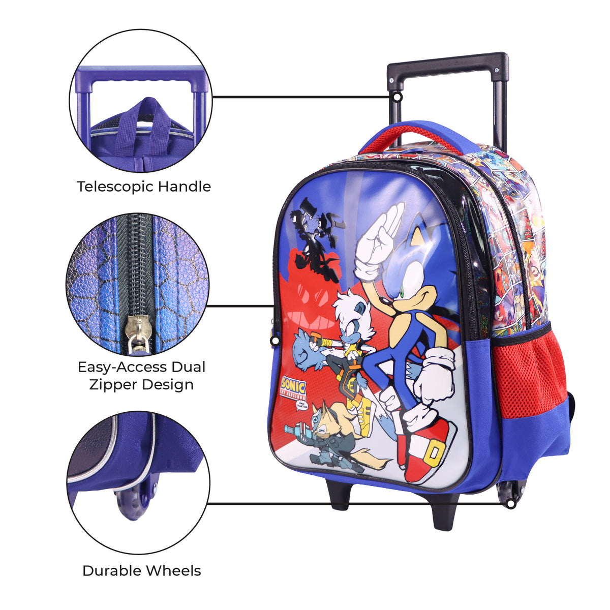 MOON Sonic the Hedgehog 3-in-1 Kids Trolley Set