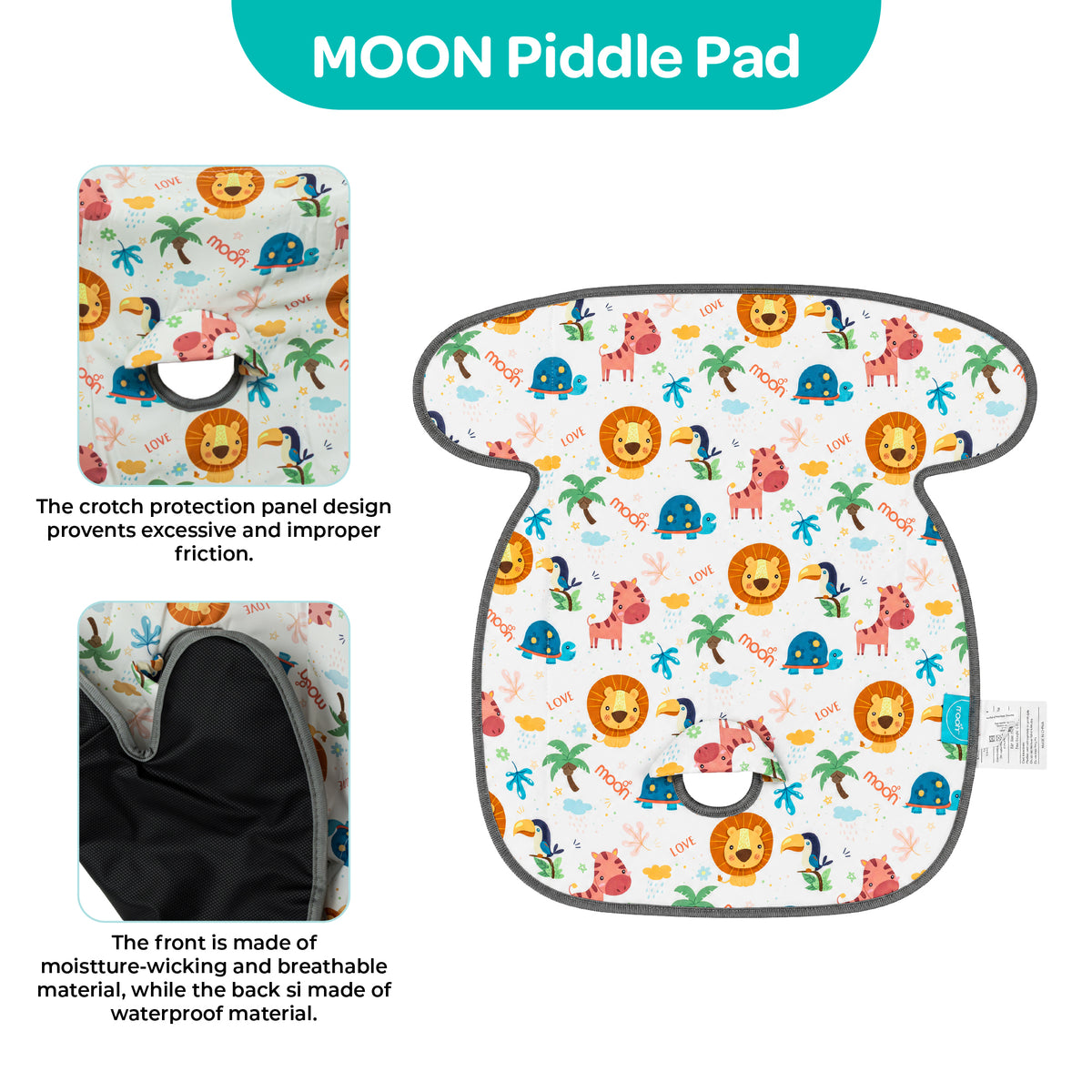 MOON Waterproof Baby Cushion Pad – Car Seat, Stroller & Highchair Liner