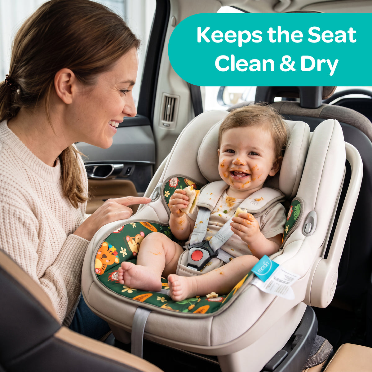 MOON Waterproof Cushion Pad – 3-in-1 Liner for Car Seat, Stroller & Highchair