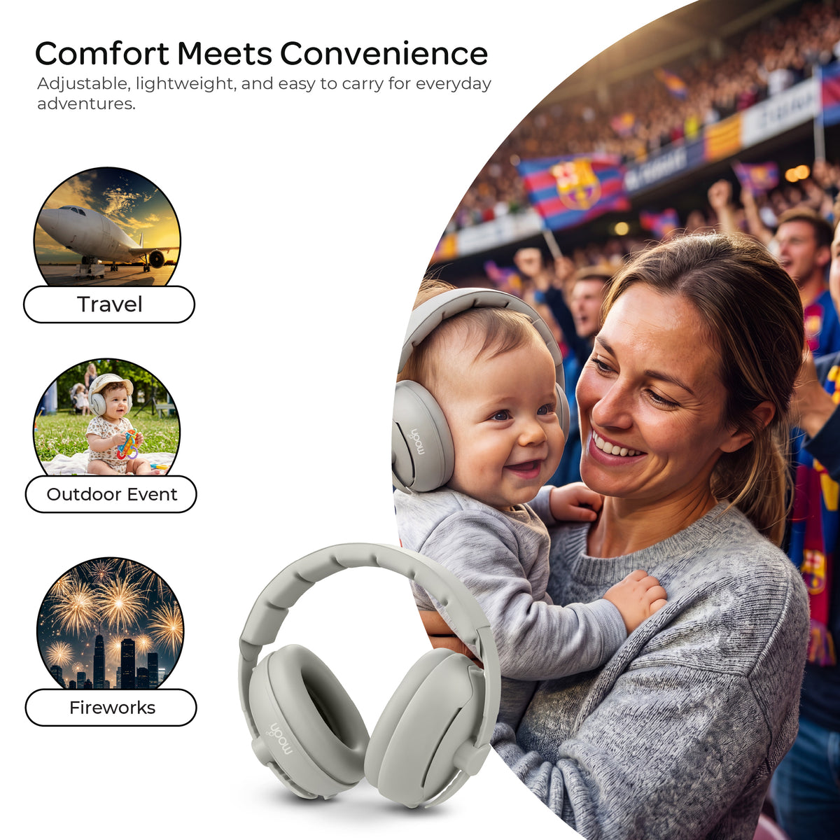 MOON Baby Noise Cancelling Earmuffs – 25dB Hearing Protection
