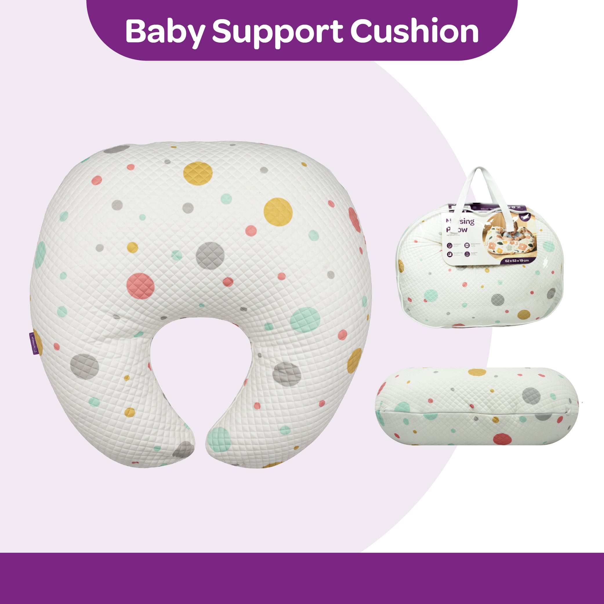MOON Nursing Breastfeeding Pillow – Ergonomic Baby Support Pillow
