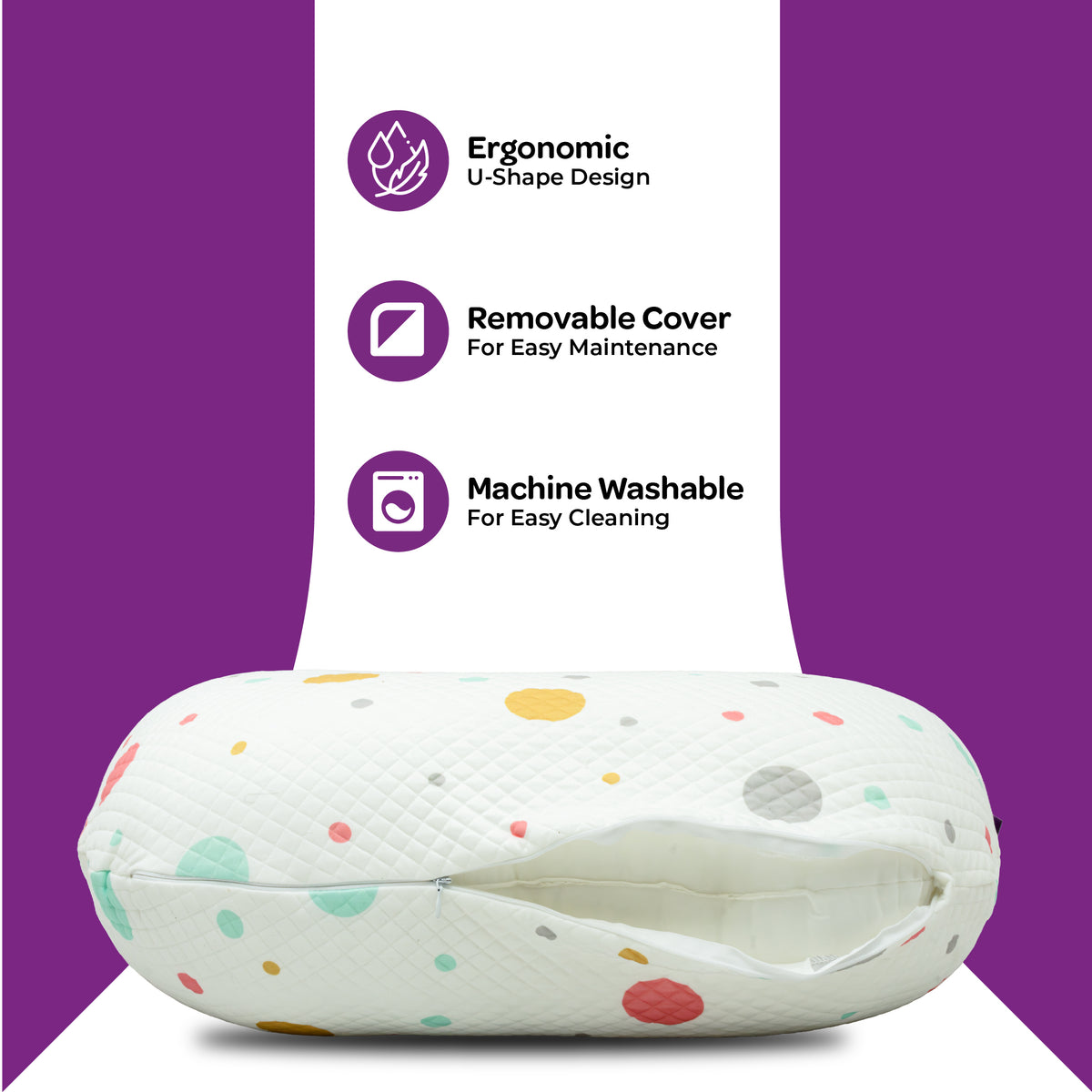 MOON Nursing Breastfeeding Pillow – Ergonomic Baby Support Pillow