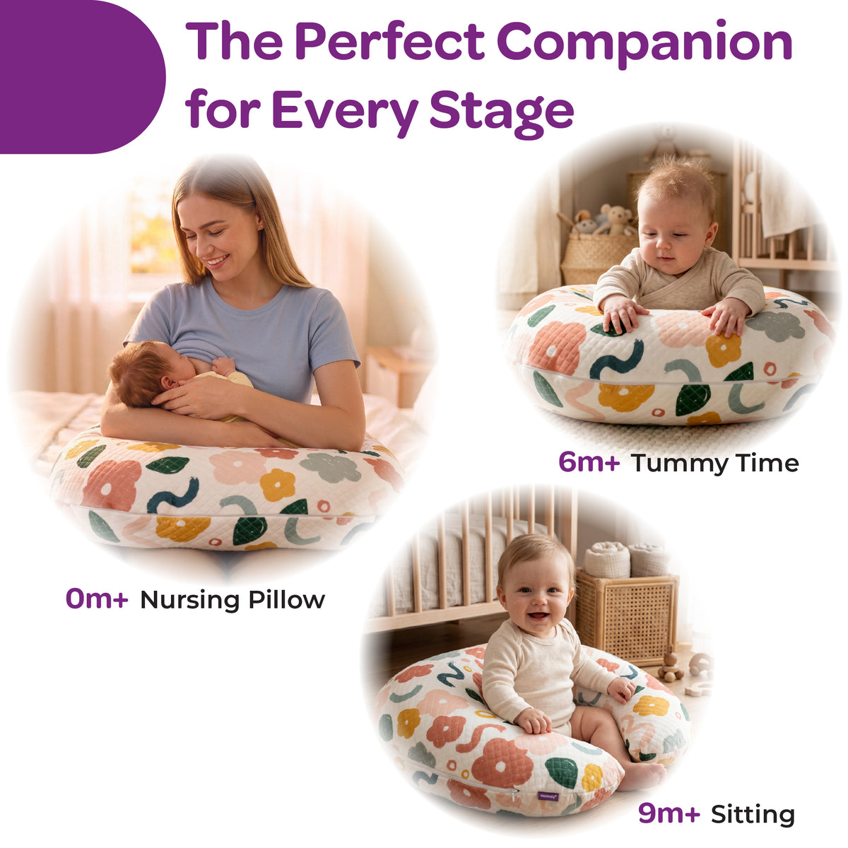 MOON Nursing Breastfeeding Pillow – Ergonomic Baby Support Pillow | Bloom