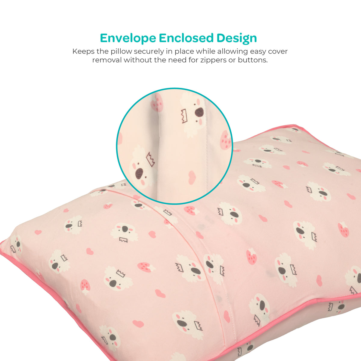 MOON Bamboo Toddler Pillow – Soft Cotton Kids Pillow