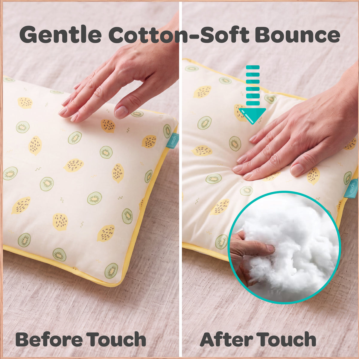 MOON Bamboo Toddler Pillow – Soft Cotton Kids Pillow