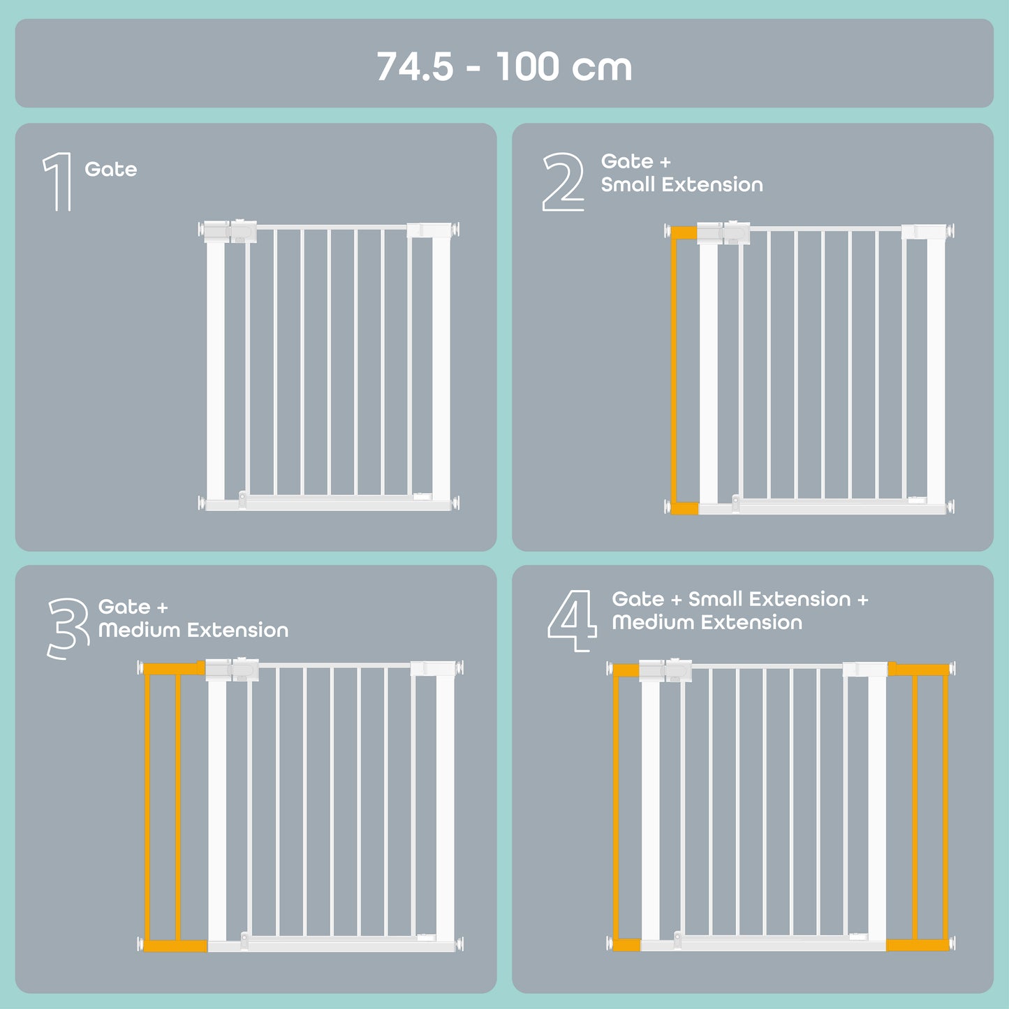MOON Safety gate 74.5-100 cm