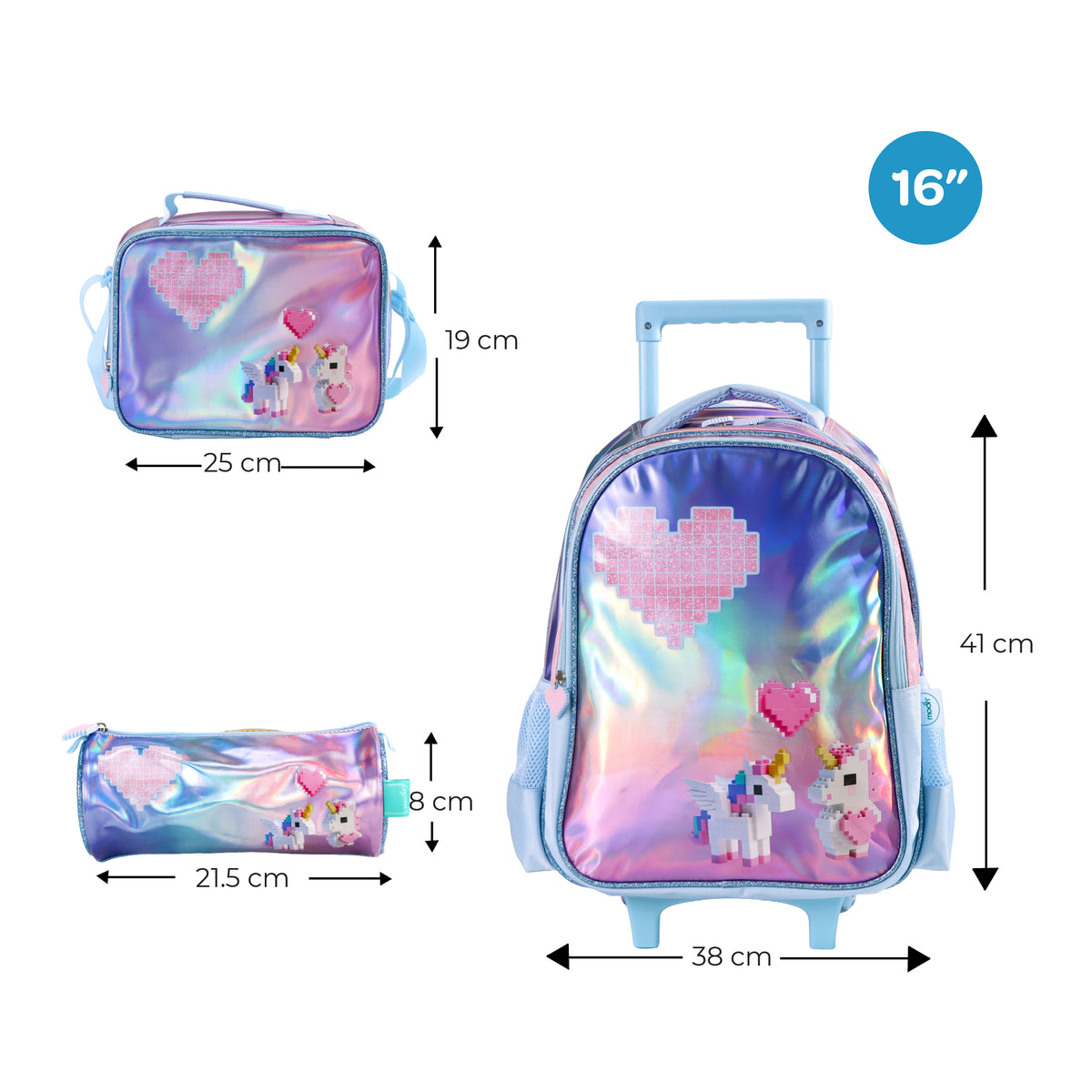 MOON Unicorn 3 in 1 Kids Trolley Set