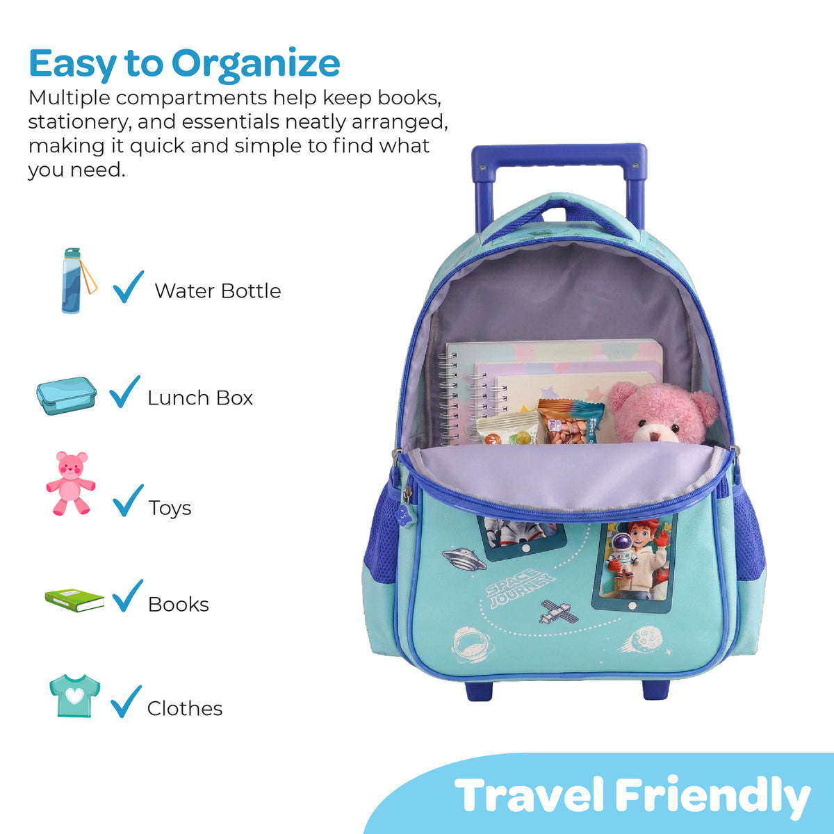 MOON Astronaut 3-in-1 Trolley School Bag Set