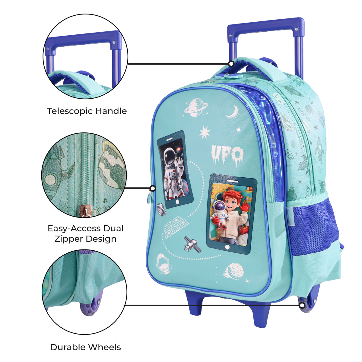 MOON Astronaut 3-in-1 Trolley School Bag Set