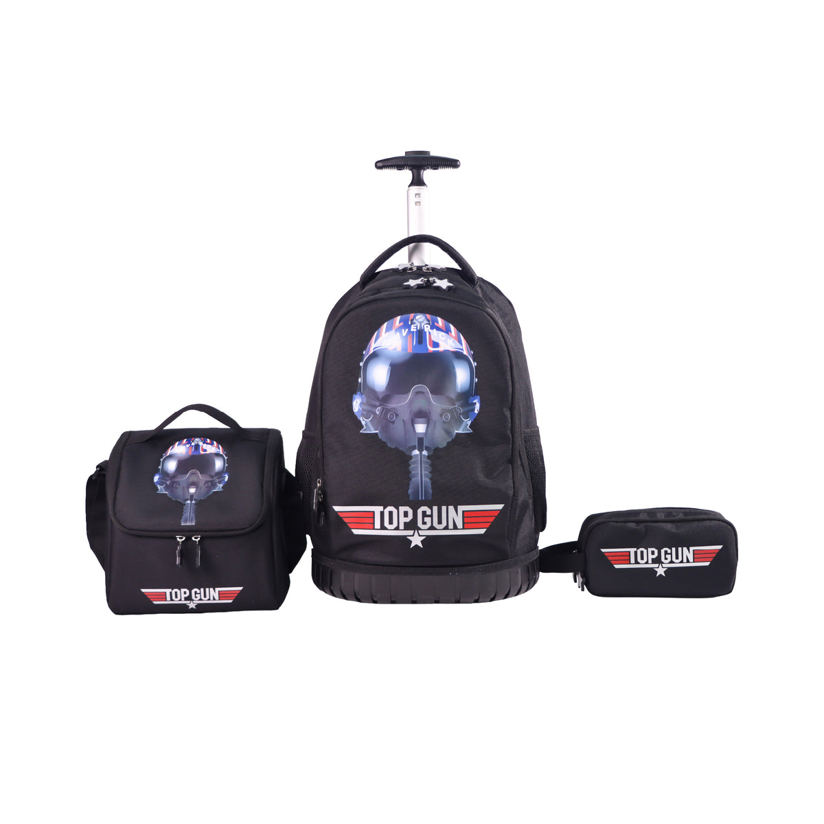 MOON Licensed Top Gun 3-in-1 Kids Trolley Backpack Set