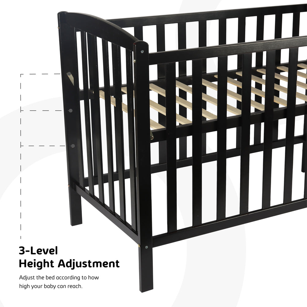 MOON Wooden Window crib(129X69X96 cm)-Grey
