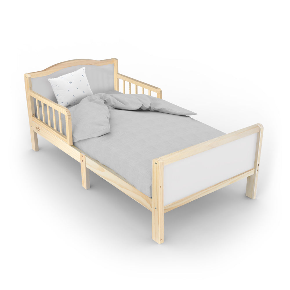 Wooden Toddler Bed(143 x 73 x 60)-Natural wood - The Moon Brand™