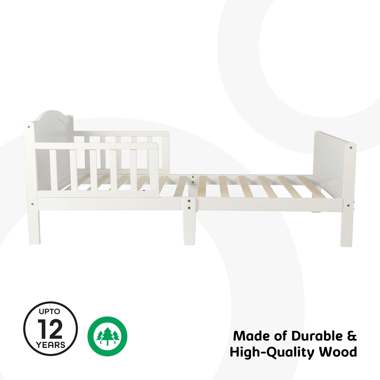 Wooden Toddler Bed(143 x 73 x 60)-Natural wood