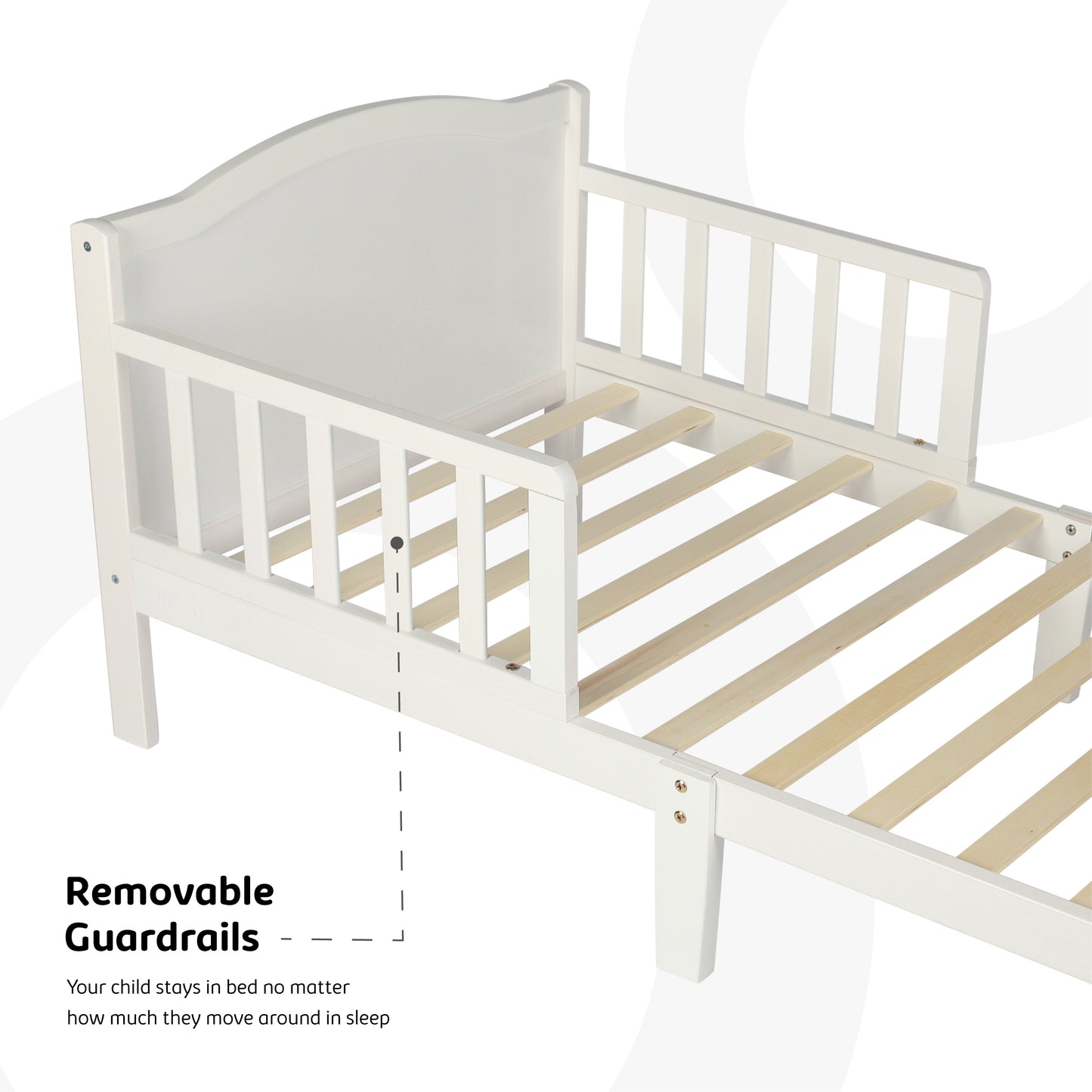 Wooden Toddler Bed(143 x 73 x 60)-Natural wood