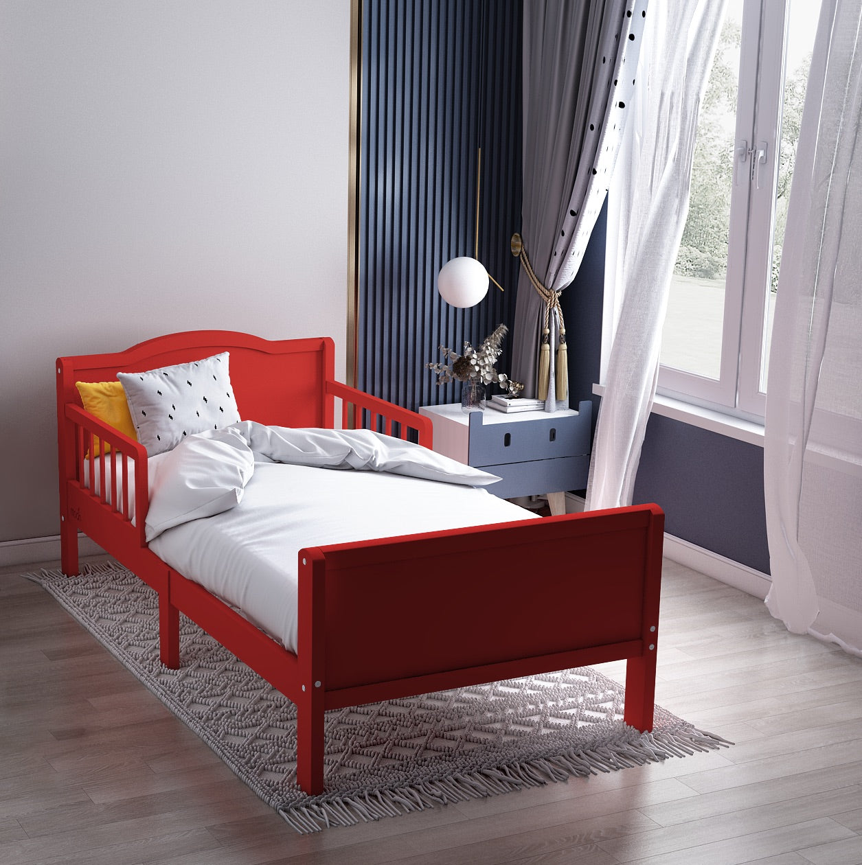 Wooden Toddler Bed(143 x 73 x 60)-Natural wood