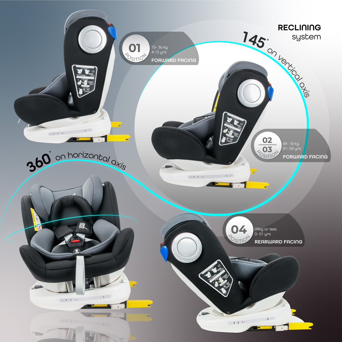 MOON GYRO Car Seat/ Baby Side Mirror/ Baby Back Seat Organizer - The Moon Brand™