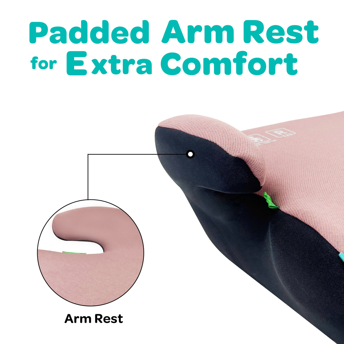 MOON Elvo Baby Booster Car Seat - Pink — The Moon Brand product image