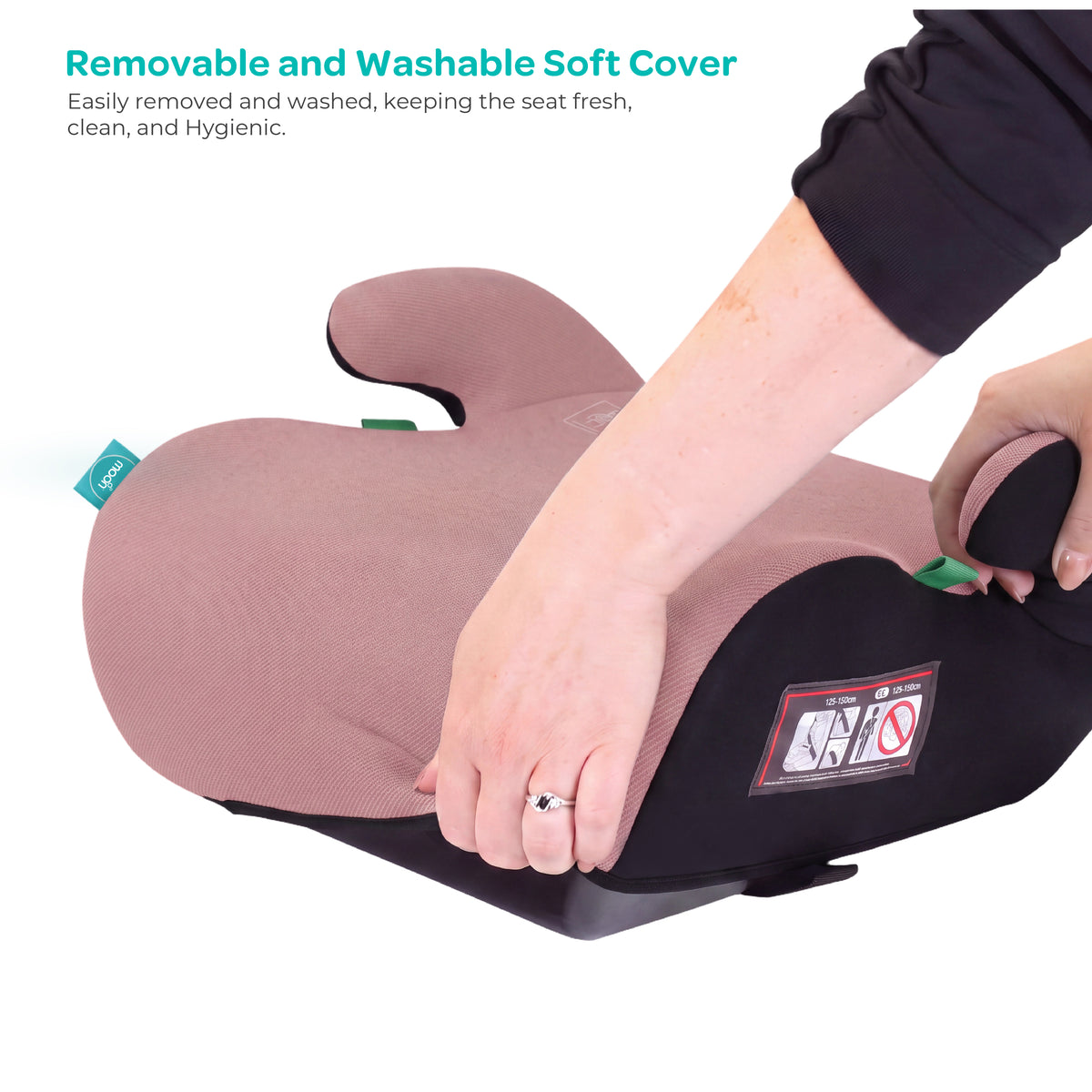 MOON Elvo Baby Booster Car Seat - Pink — The Moon Brand product image