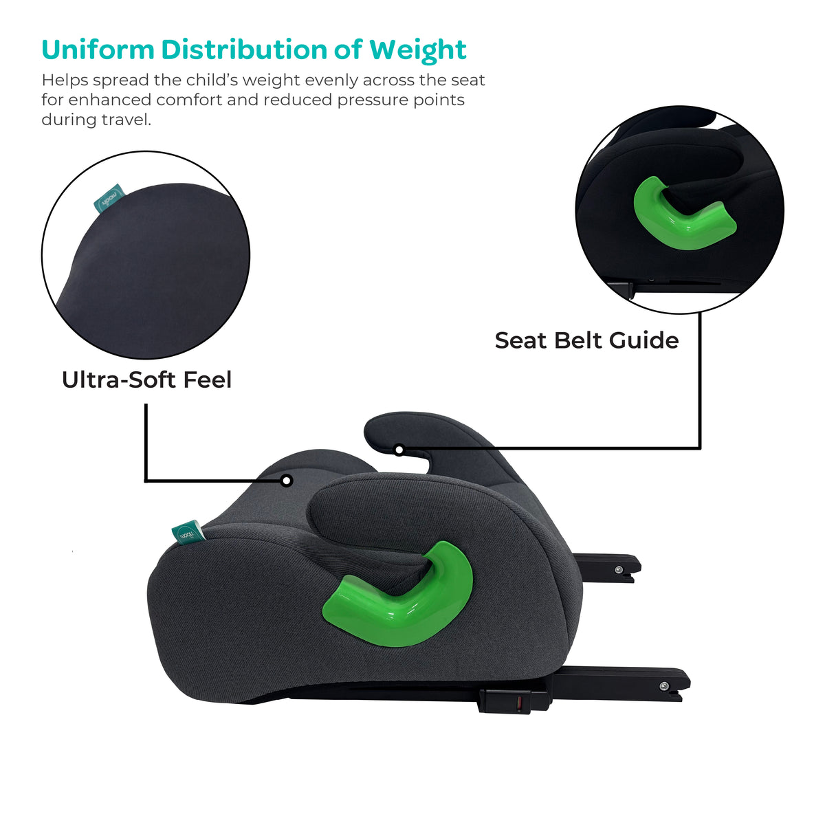 MOON Elvo Fx Baby Booster Car Seat - Dark Grey — The Moon Brand product image