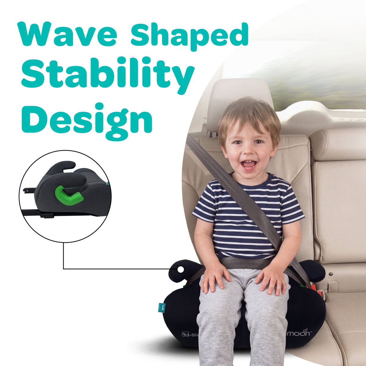 MOON Elvo Fx Baby Booster Car Seat - Dark Grey — The Moon Brand product image