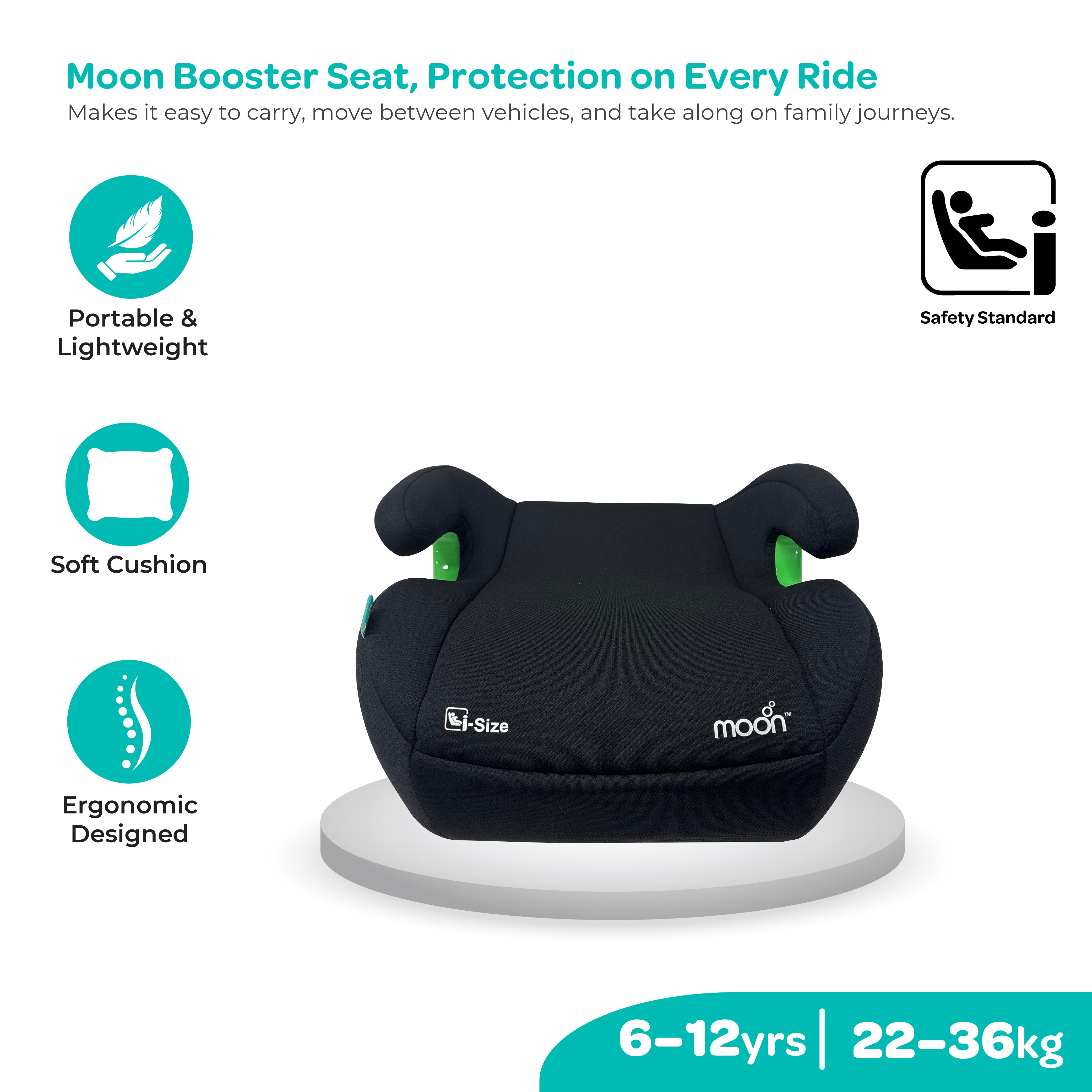 MOON Elvo Fx Baby Booster Car Seat - Black