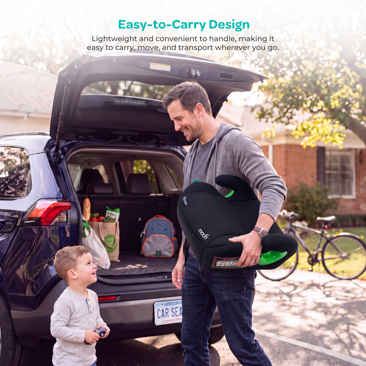 MOON Elvo Fx Baby Booster Car Seat - Black — The Moon Brand product image