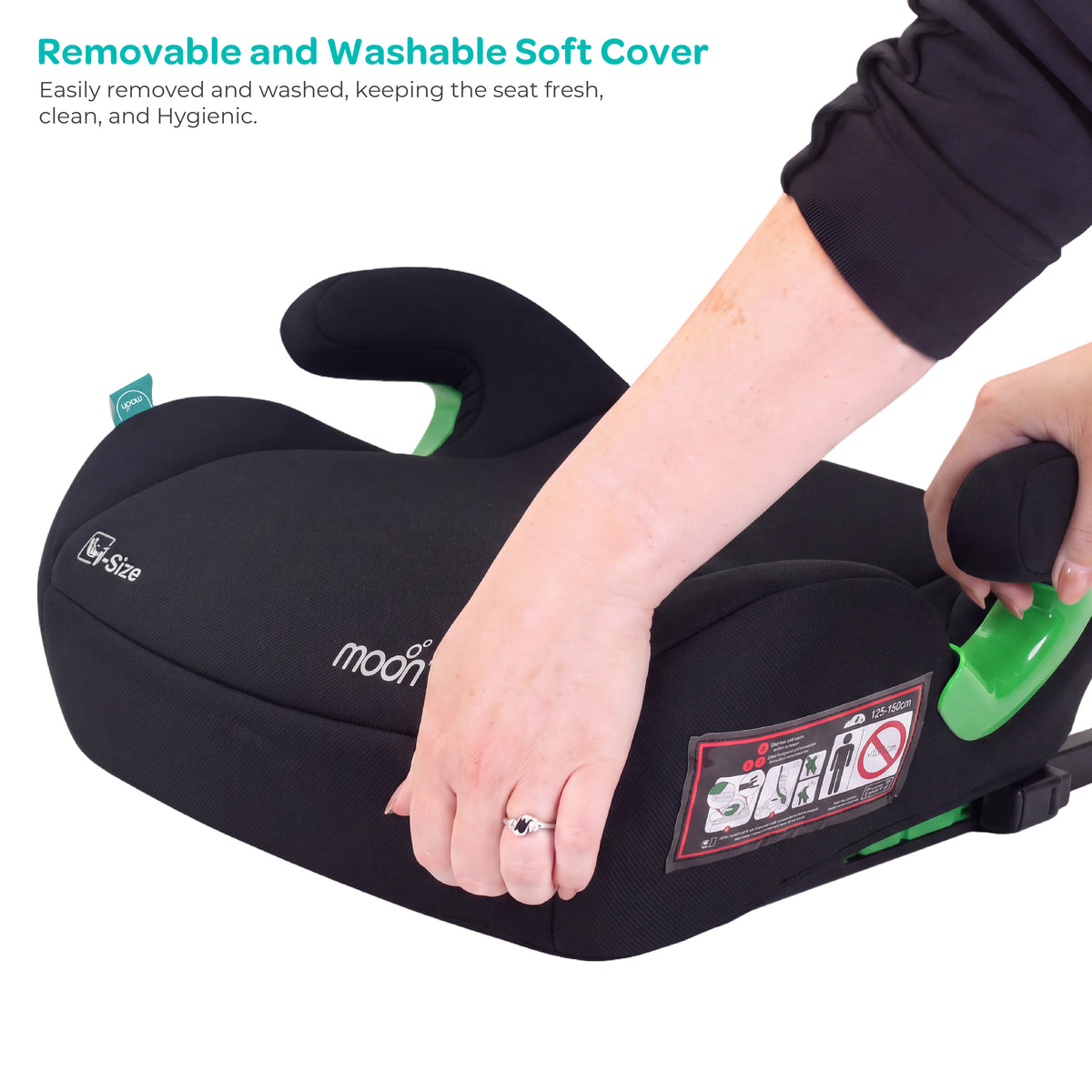 MOON Elvo Fx Baby Booster Car Seat - Black — The Moon Brand product image