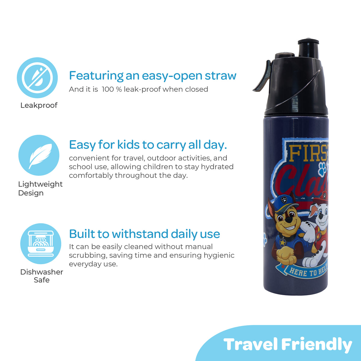 MOON Paw Patrol Kids Mist Spray Water Bottle 500ml
