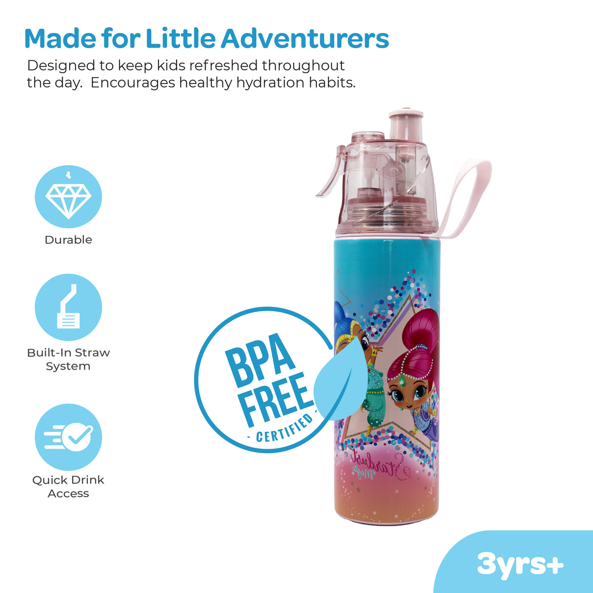 MOON Simmer & Shine Girls Water Bottle 500ml