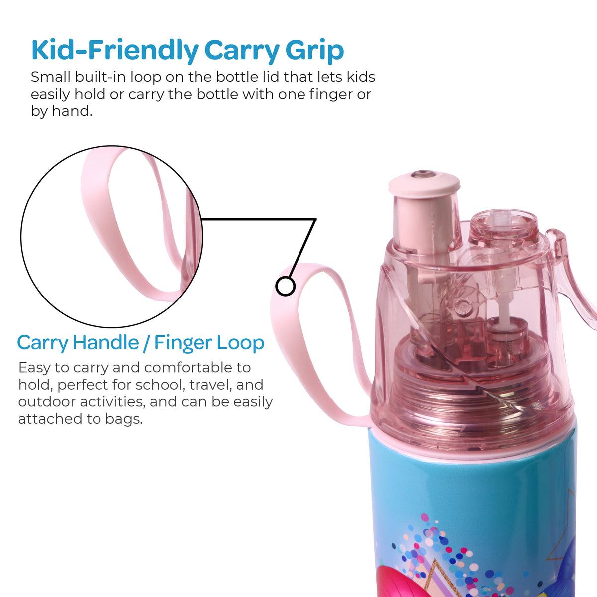 MOON Simmer & Shine Girls Water Bottle 500ml