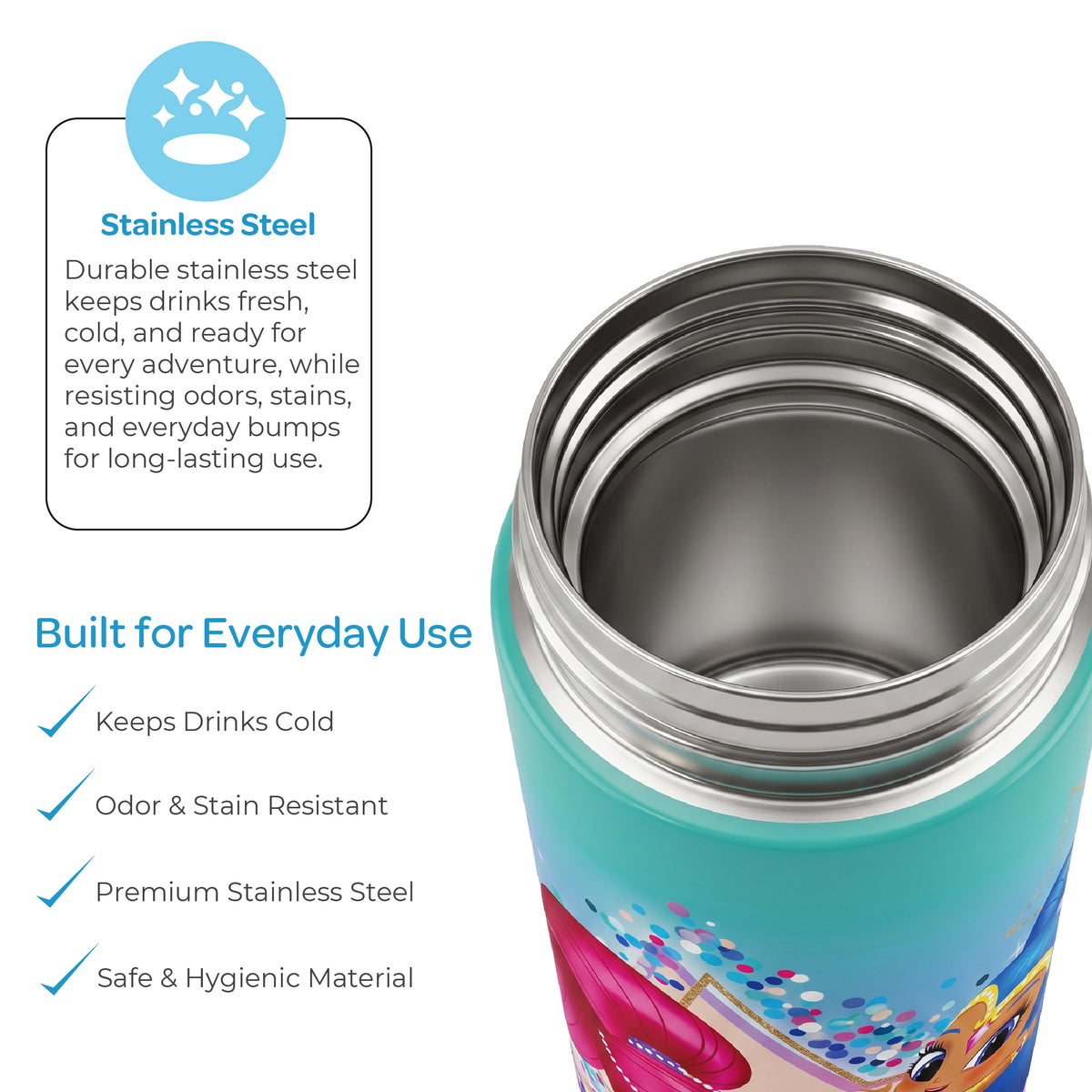 MOON Simmer & Shine Girls Water Bottle 500ml
