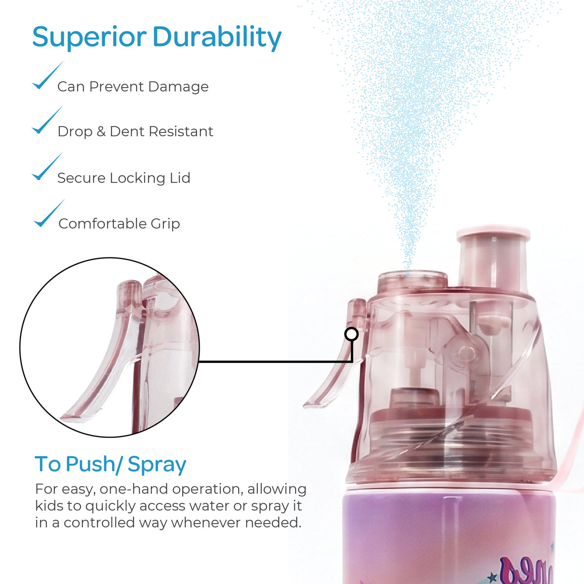 MOON Simmer & Shine Girls Water Bottle 500ml
