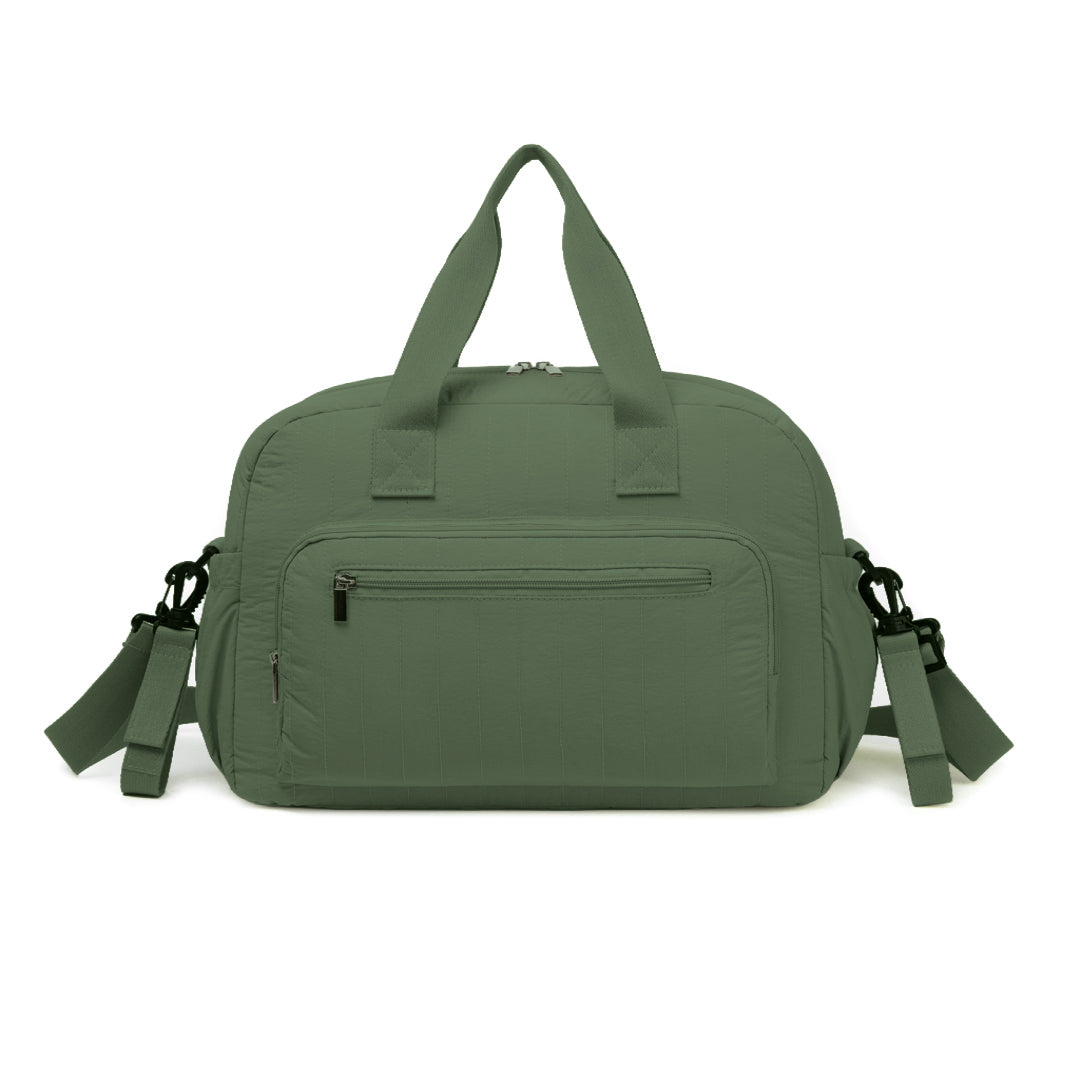 Moon Veira Diaper Bag Backpack – Multifunctional 3-in-1 Shoulder Bag, Backpack & Stroller Bag - Beige/Green/Pink