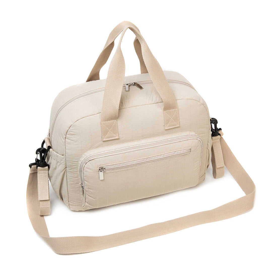 Moon Veira Diaper Bag Backpack – Multifunctional 3-in-1 Shoulder Bag, Backpack & Stroller Bag - Beige/Green/Pink