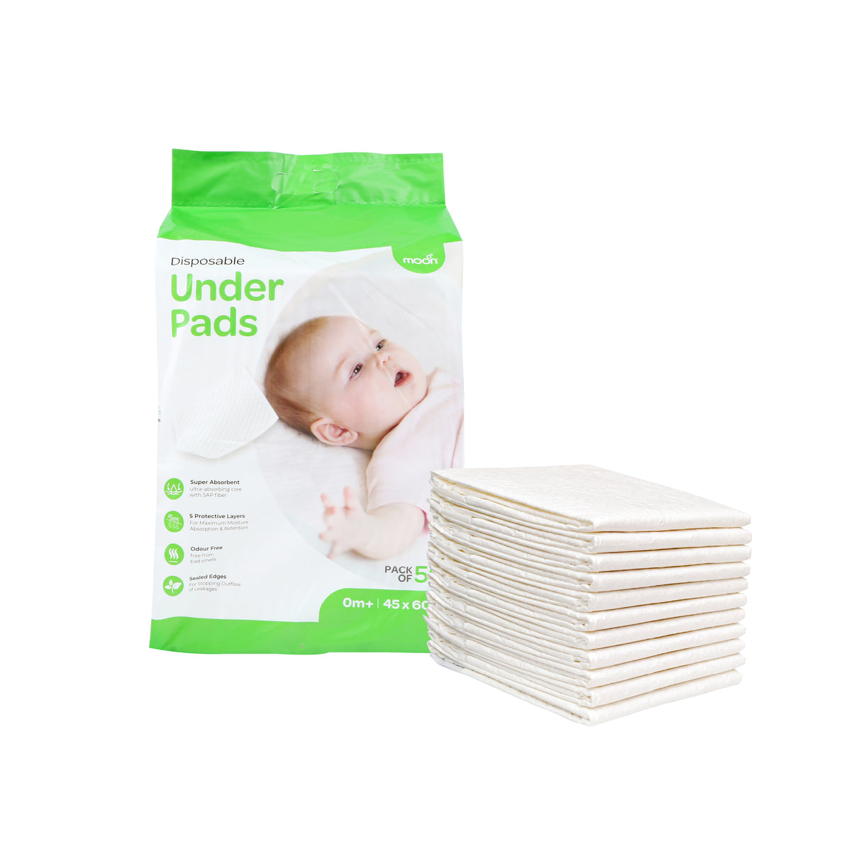 MOON Disposable Baby Under pads – Ultra Absorbent