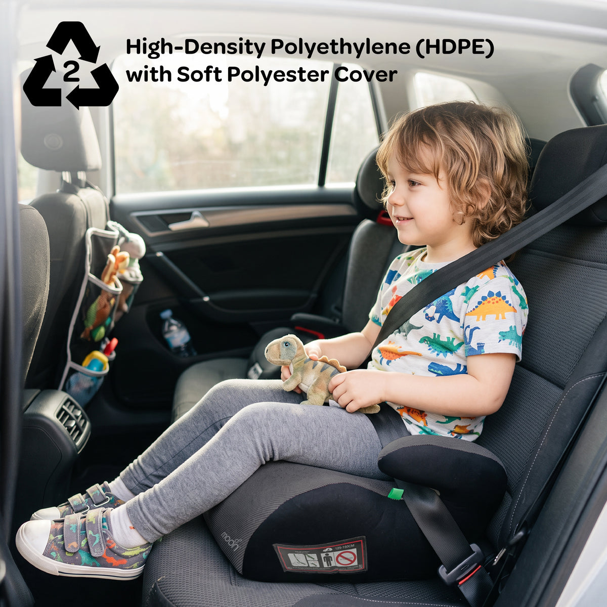 MOON Elvo Baby Booster Car Seat - Dark Grey — The Moon Brand product image