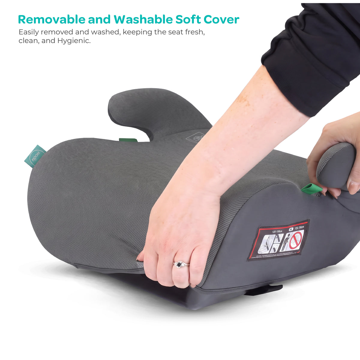 MOON Elvo Baby Booster Car Seat - Dark Grey — The Moon Brand product image