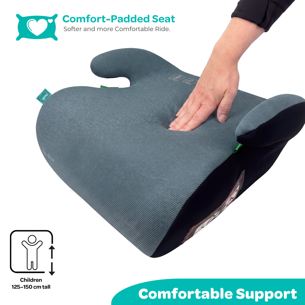 MOON Elvo Baby Booster Car Seat - Green — The Moon Brand product image