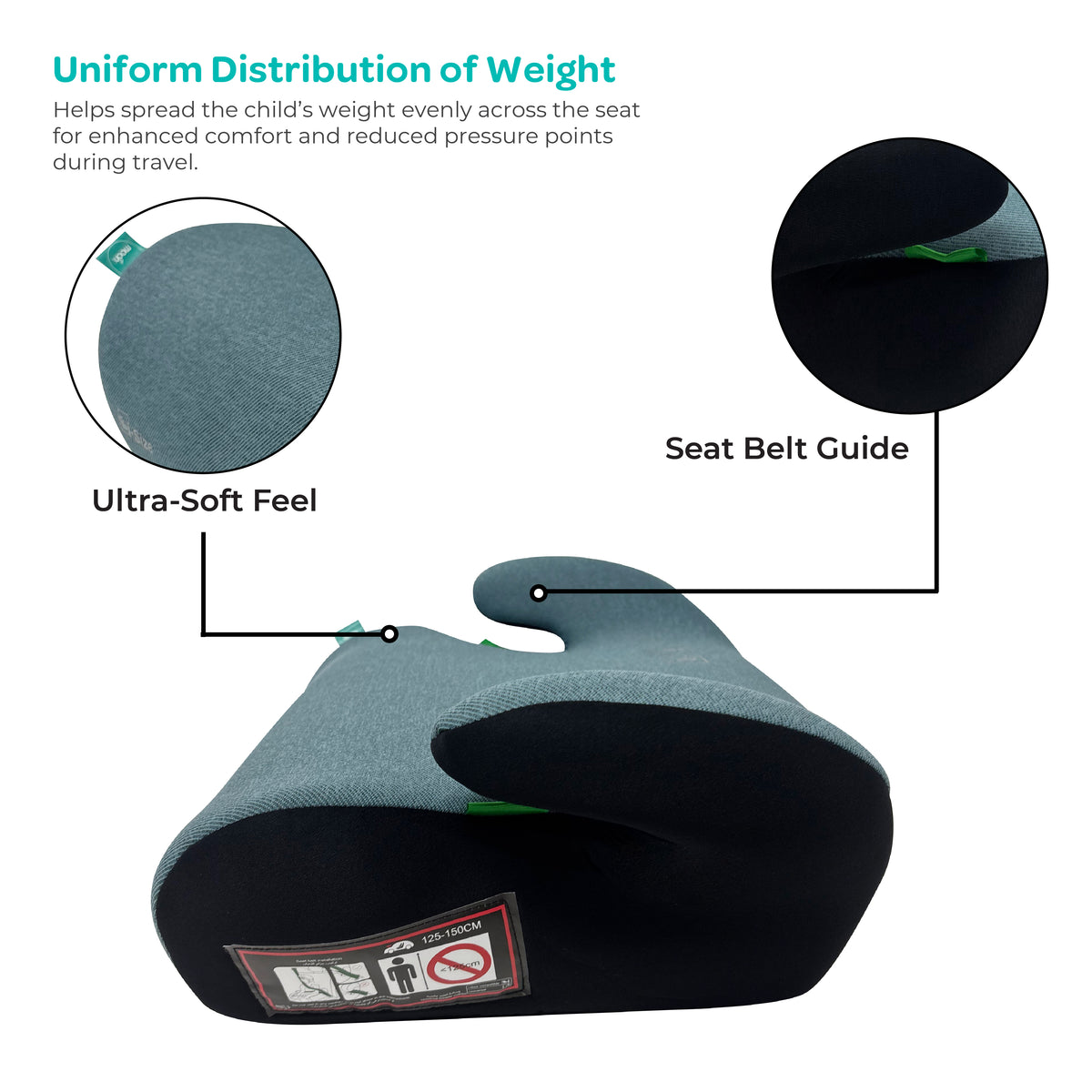 MOON Elvo Baby Booster Car Seat - Green — The Moon Brand product image