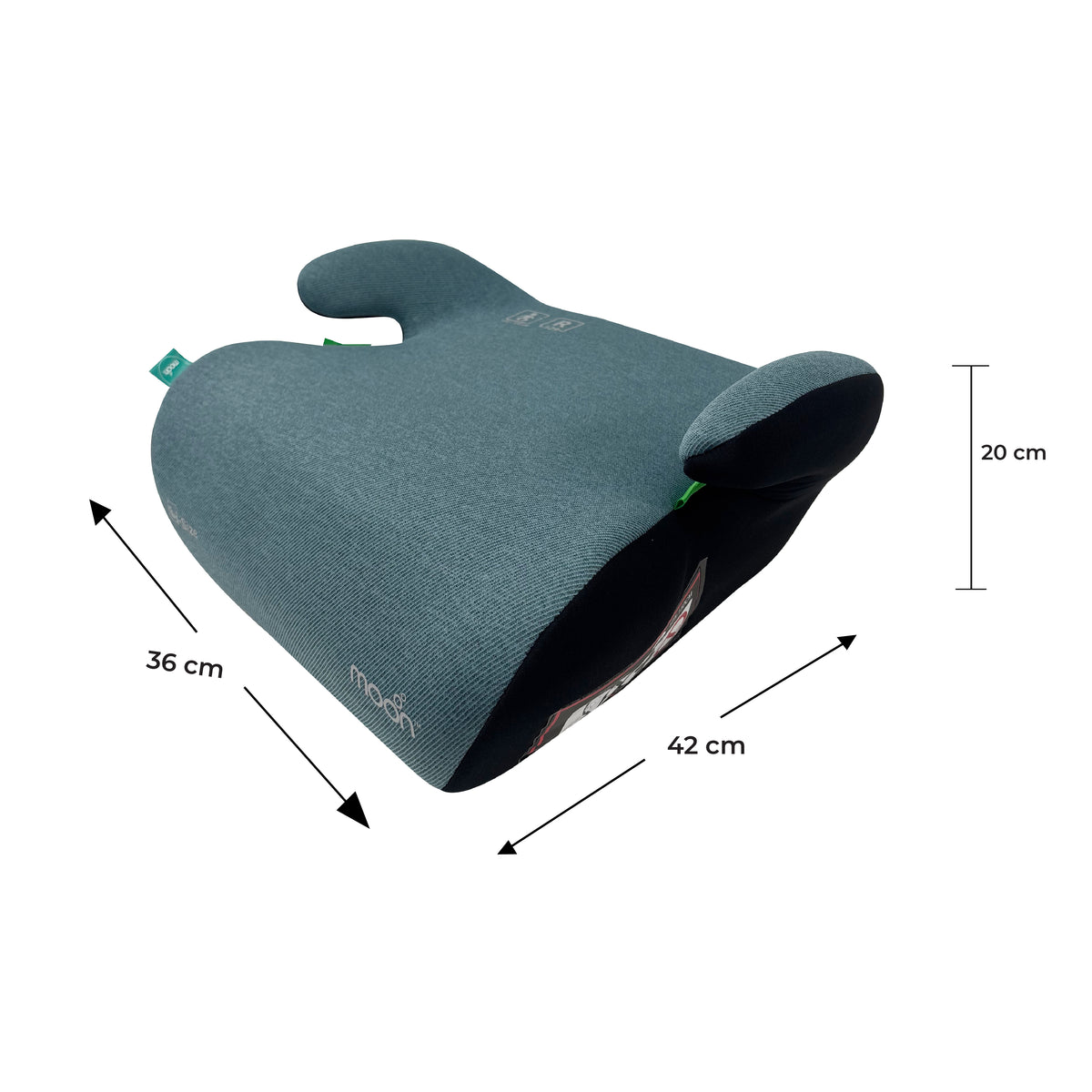 MOON Elvo Baby Booster Car Seat - Green — The Moon Brand product image