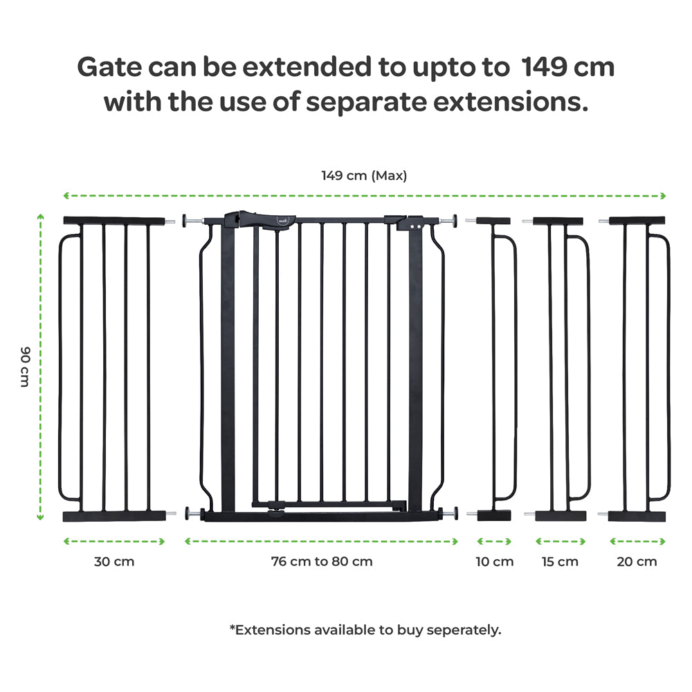 MOON Secura Safety Gate with 20cm extension