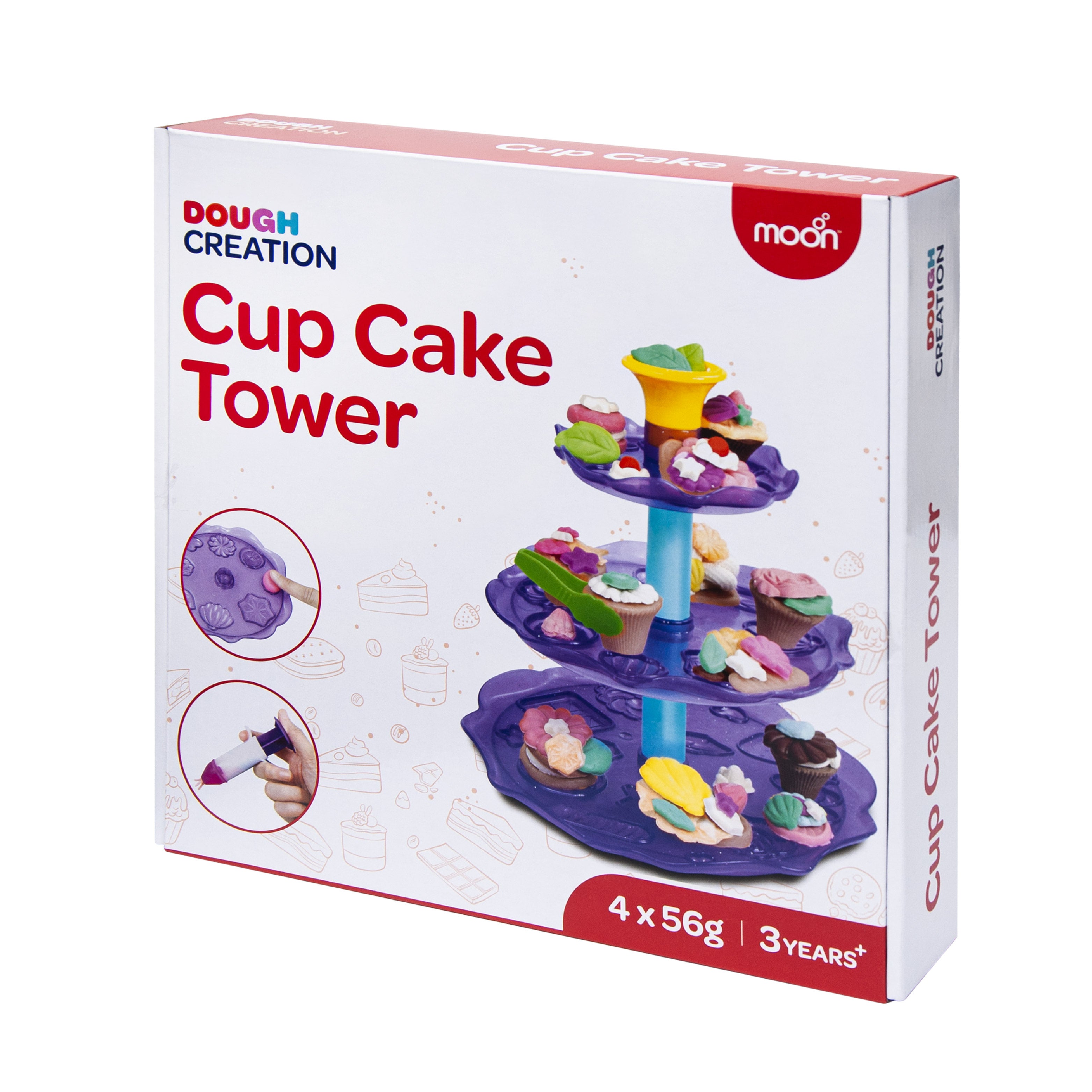 MOON Kid's Dough Cupcake Tower-4 x 50g dough pot. - The Moon Brand™