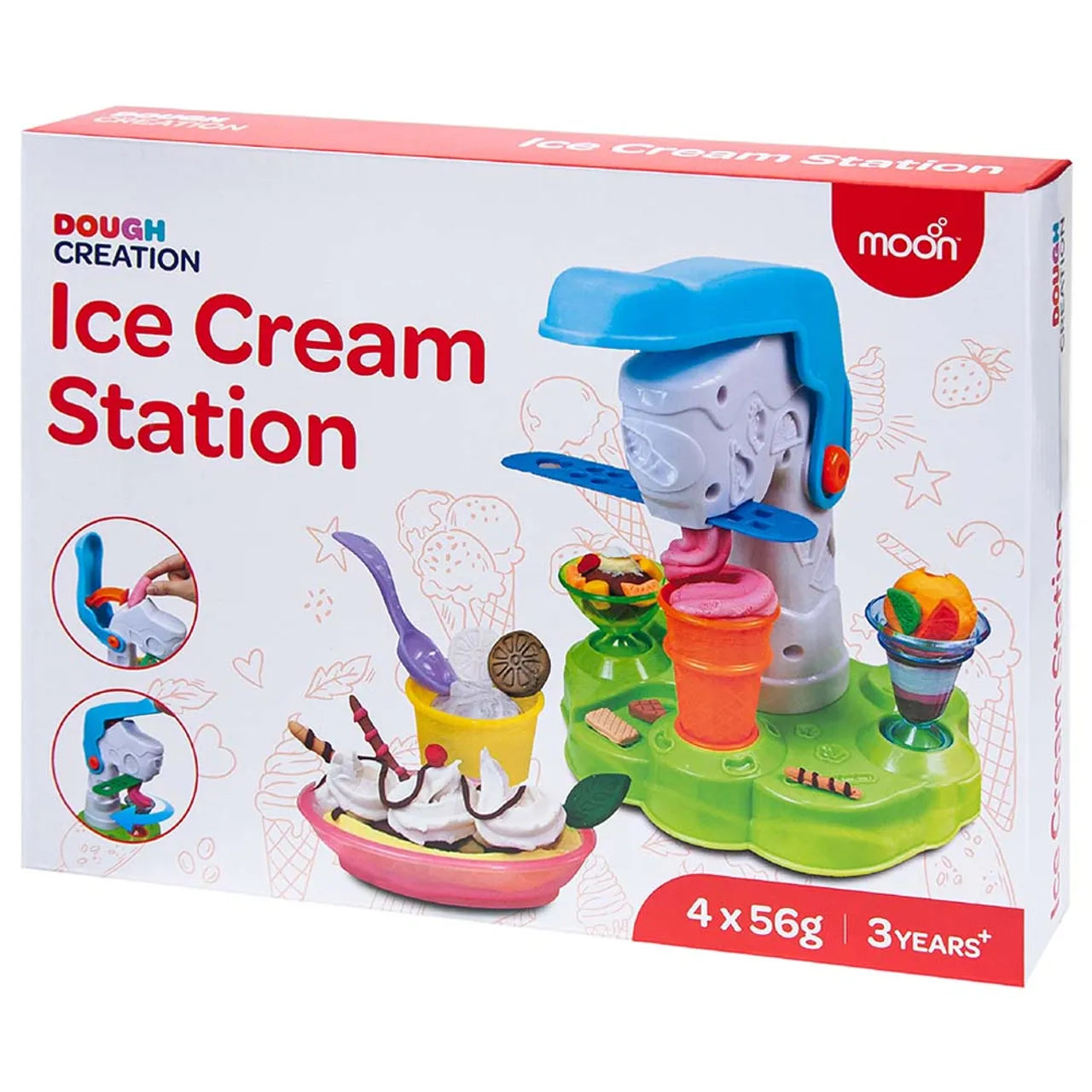 MOON Kid's Dough Ice-Cream Station- 4 x 50g dough pot.