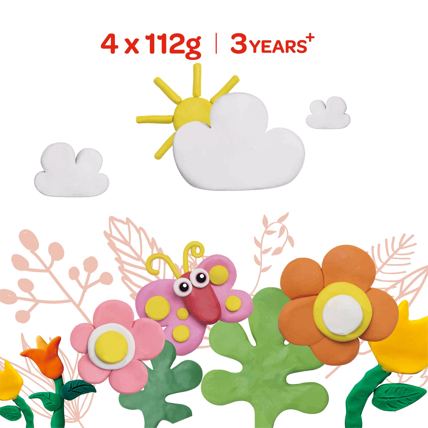 MOON Kid's Dough CREATION SET F 4 ,4 X 84 G.