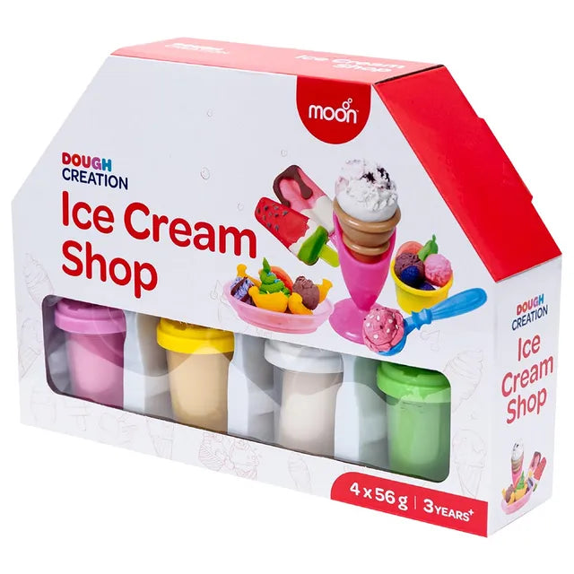 MOON Kid's Dough My Ice-cream Shop - 4 x 2oz dough pot. - The Moon Brand™