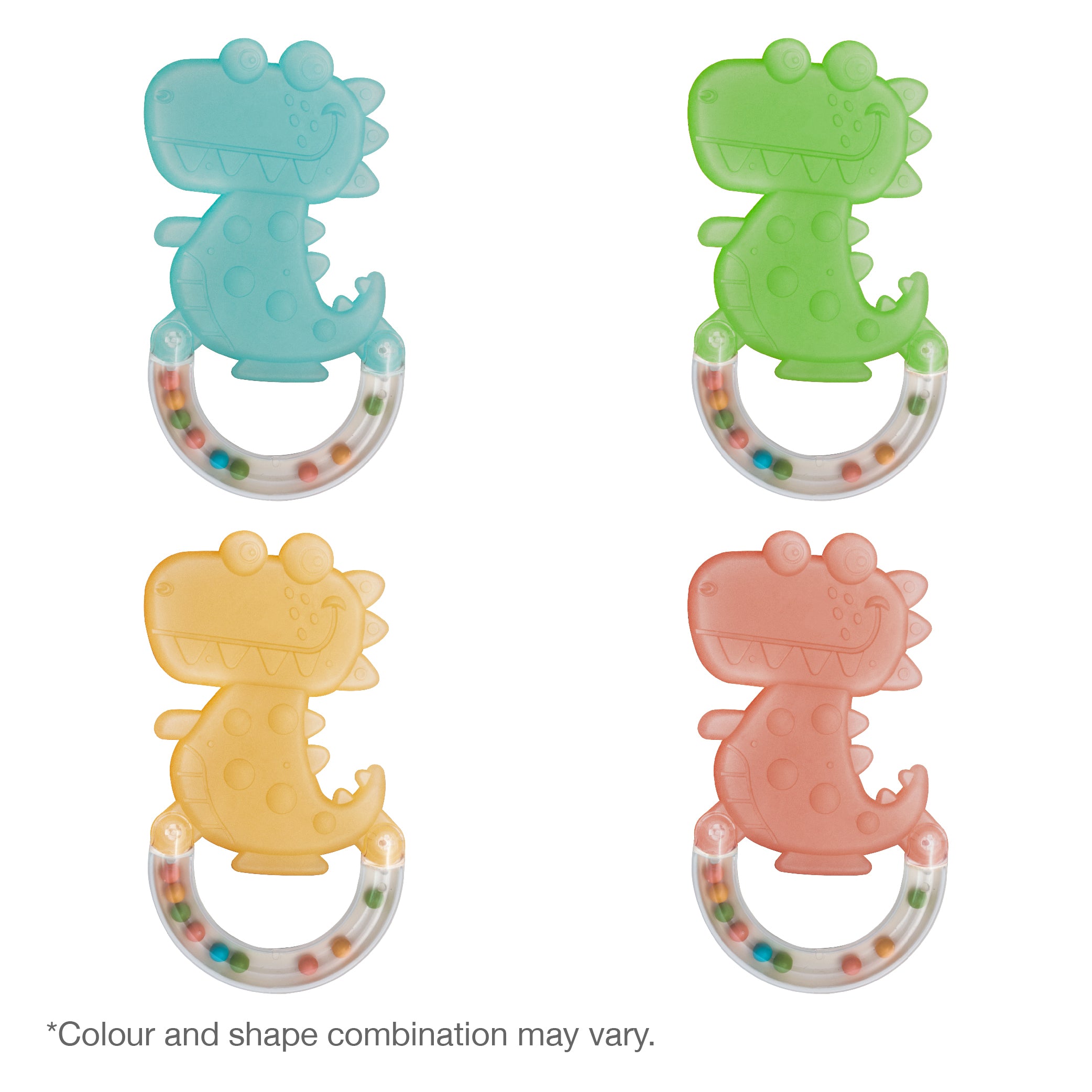 MOON Animal teether rattle toy - Dino - The Moon Brand™