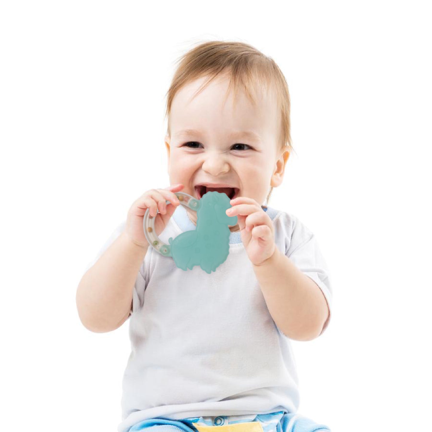 MOON Animal teether rattle toy - Dino