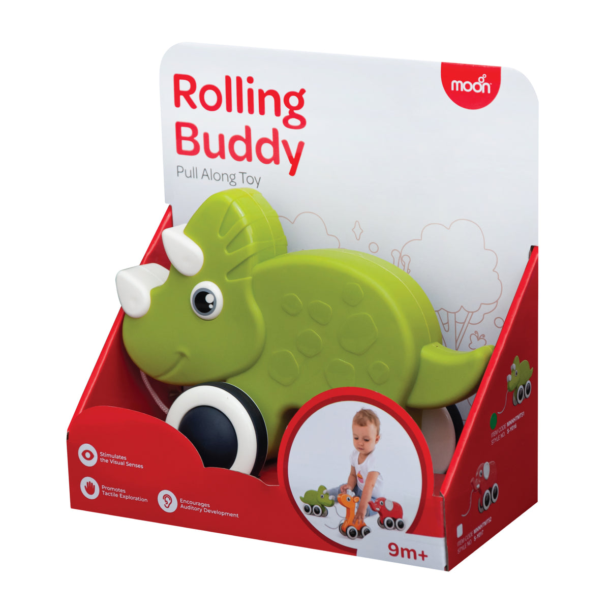 MOON Animal pull toy-Rhino - The Moon Brand™