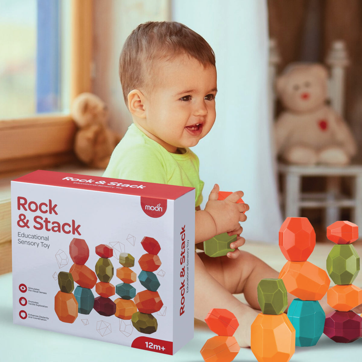 MOON Colorful balancing stone block - The Moon Brand™